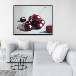 Encadré 36 x 48 - Cerises sombres lustrées