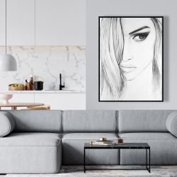 Encadré 36 x 48 - Portrait noir et blanc
