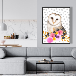 Framed 36 x 48 - Beautiful owl