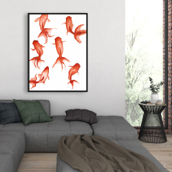 Framed 36 x 48 - Small red fishes