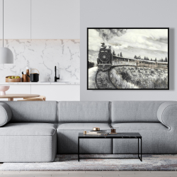 Framed 36 x 48 - Steam engine train