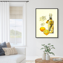 Encadré 36 x 48 - Huile d'olive et citrons