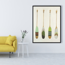 Framed 36 x 48 - Colorful nautical oars