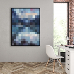 Encadré 36 x 48 - Paysage montagneux pixelisé