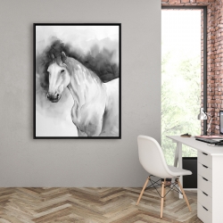 Framed 36 x 48 - Domino horse
