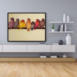Encadré 36 x 48 - Famille d'oiseaux