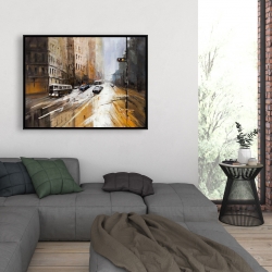 Framed 36 x 48 - Abstract city street