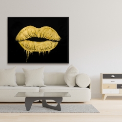 Framed 36 x 48 - Golden lips