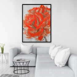 Encadré 36 x 48 - Rose abstraite