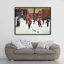 Encadré 36 x 48 - Jeunes joueurs de hockey