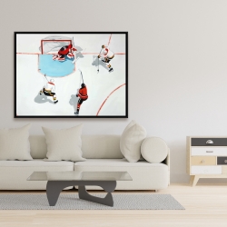 Framed 36 x 48 - Eventful hockey game