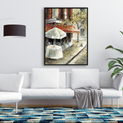 Encadré 36 x 48 - Rue déserte et ensoleillée