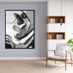Framed 36 x 48 - Beautiful chrome car