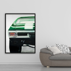 Framed 36 x 48 - Classic dark green car