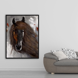 Encadré 36 x 48 - Fier cheval brun