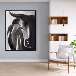 Encadré 36 x 48 - Plan rapproché d'un taureau
