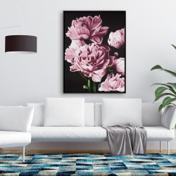 Encadré 36 x 48 - Pivoines roses