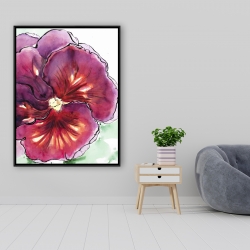 Framed 36 x 48 - Blossoming orchid with wavy petals