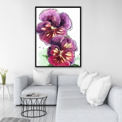 Framed 36 x 48 - Two blossoming orchid with wavy petals