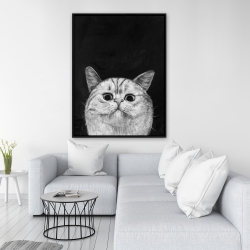 Framed 36 x 48 - Watching cat