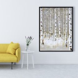 Framed 36 x 48 - Birch forest by winter