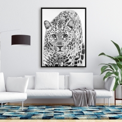 Framed 36 x 48 - Leopard ready to attack