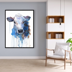 Framed 36 x 48 - Watercolor jersey cow