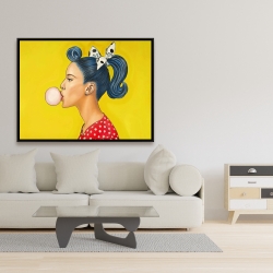 Encadré 36 x 48 - Femme rétro avec queue de cheval
