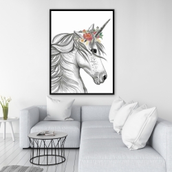 Framed 36 x 48 - Magic unicorn