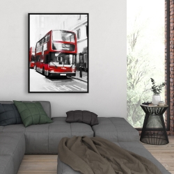 Framed 36 x 48 - Red bus londoner