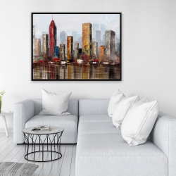 Encadré 36 x 48 - Ville style grunge