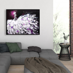 Encadré 36 x 48 - Paon violet