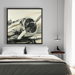 Framed 48 x 48 - Vintage aircraft
