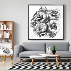 Encadré 48 x 48 - Ensemble de roses abstraites