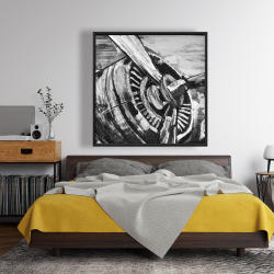 Framed 48 x 48 - Vintage airplane propeller