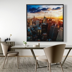 Framed 48 x 48 - City of new york by dawn