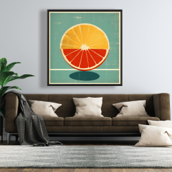 Encadré 48 x 48 - Citron et tangerine