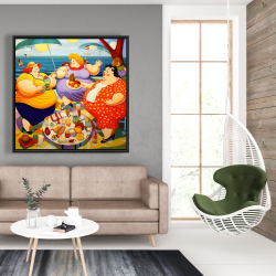 Framed 48 x 48 - The picnic