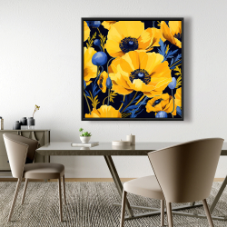 Encadré 48 x 48 - Jaune et bleu