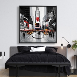 Framed 48 x 48 - New york city busy street