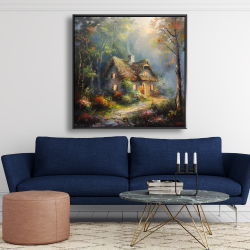 Framed 48 x 48 - Enchanted house