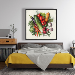 Framed 48 x 48 - Veggies