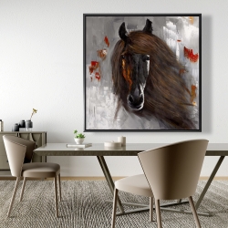 Encadré 48 x 48 - Fier cheval brun