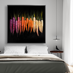 Framed 48 x 48 - Colorful carrots