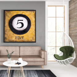 Framed 48 x 48 - Billiard ball no5