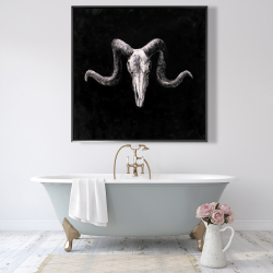 Encadré 48 x 48 - Crâne squelettique de style grunge