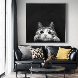 Encadré 48 x 48 - Chat curieux