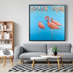 Encadré 48 x 48 - Groupe de flamants