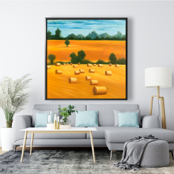 Framed 48 x 48 - Hay bale fields