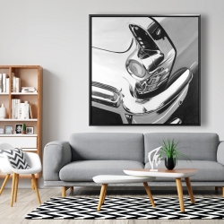 Framed 48 x 48 - Beautiful chrome car